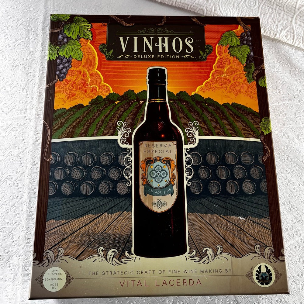 Vinhos Deluxe Board Game Strategy Board Game New With Wine Stains On Box